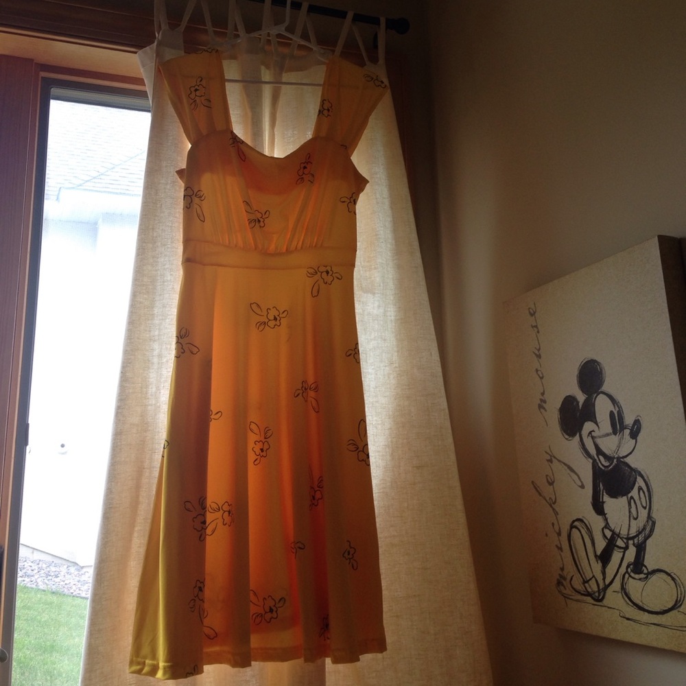 YELLOW LA LA LAND DRESS