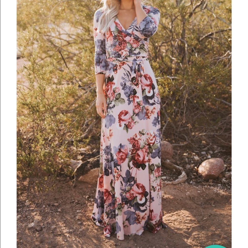 Gorgeous Floral Maxi Wrap Dress