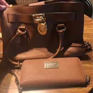 Michael Kors wallet and purse tan