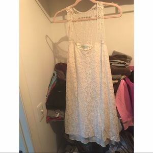 White crochet lace dress