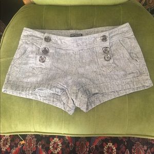 Express linen button front shorts!!