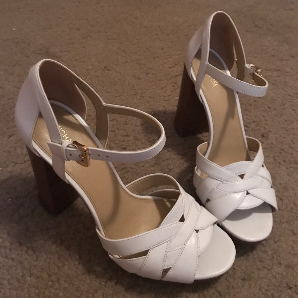 Michael Kors Annaliese Leather Platform Sandal