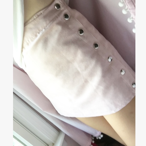 90s BADDIE H&M NEW VELVET PINK MINISKIRT - Picture 3 of 4