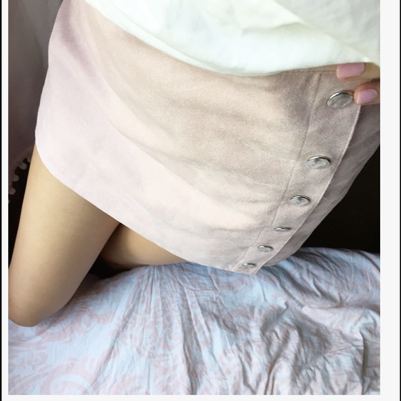 90s BADDIE H&M NEW VELVET PINK MINISKIRT - Picture 4 of 4