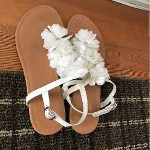 White sandals