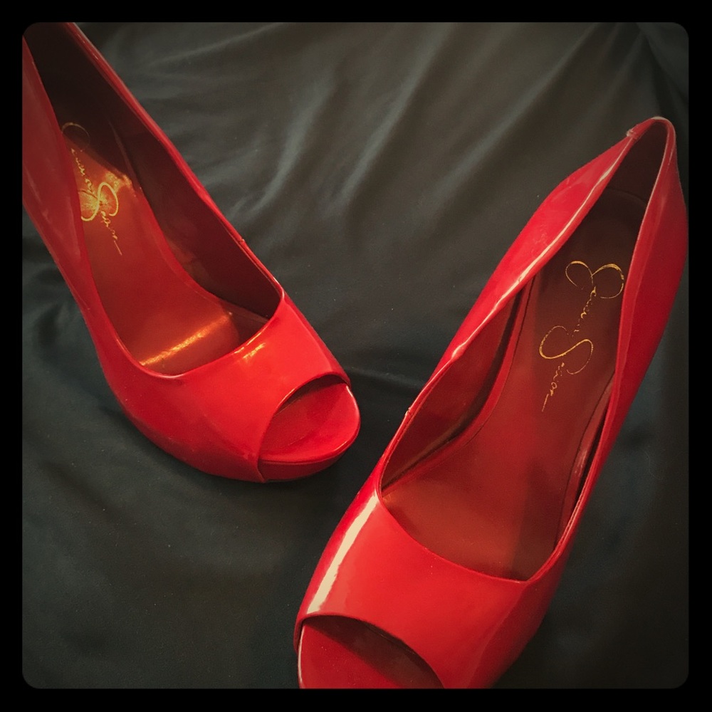 Jessica Simpson red heels size 8.5