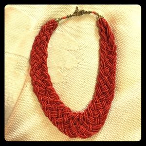 Red beaded H&M necklace
