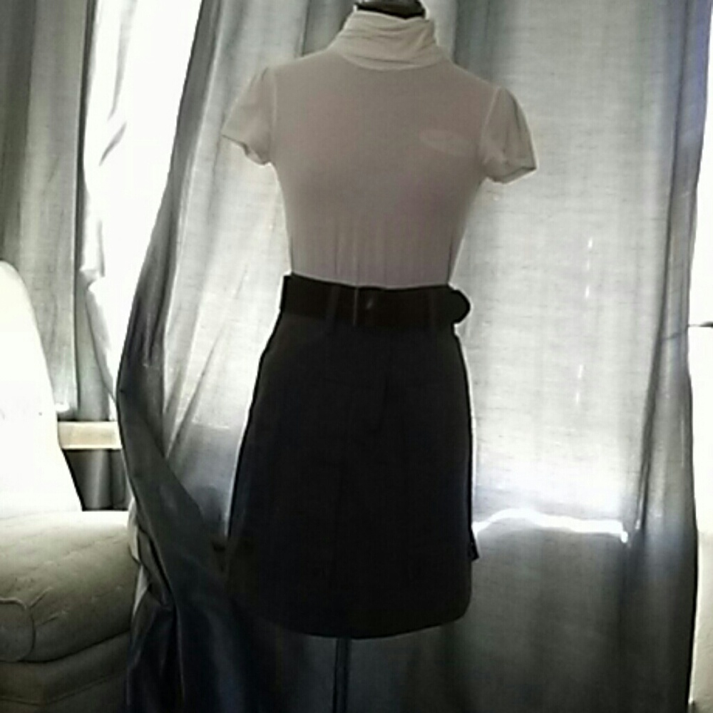 Theory Dark Grey Skirt with Belt