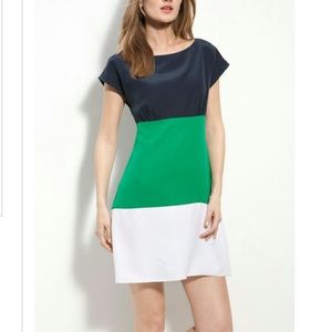 Eliza J Color Block Short Sleeve A-line