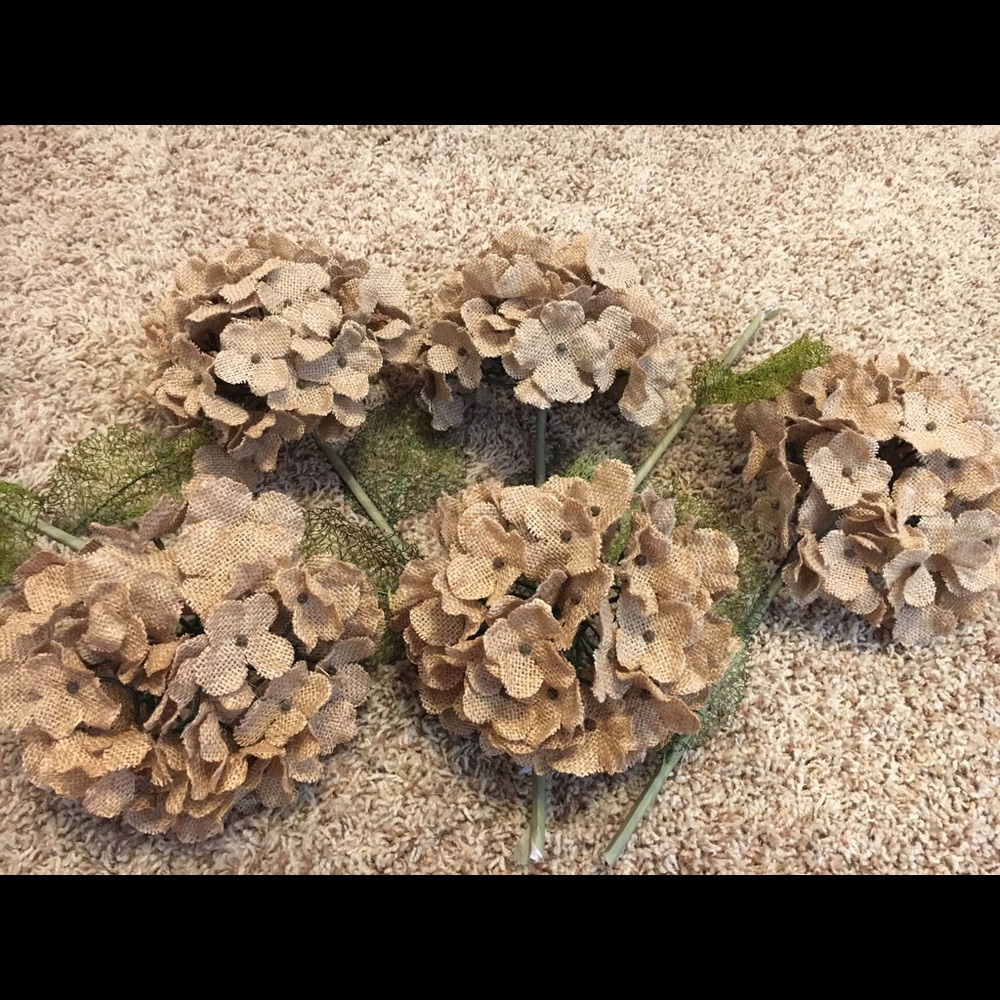 Large Burlap flowers