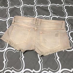Frankie B Low Rise Shorts in Tan