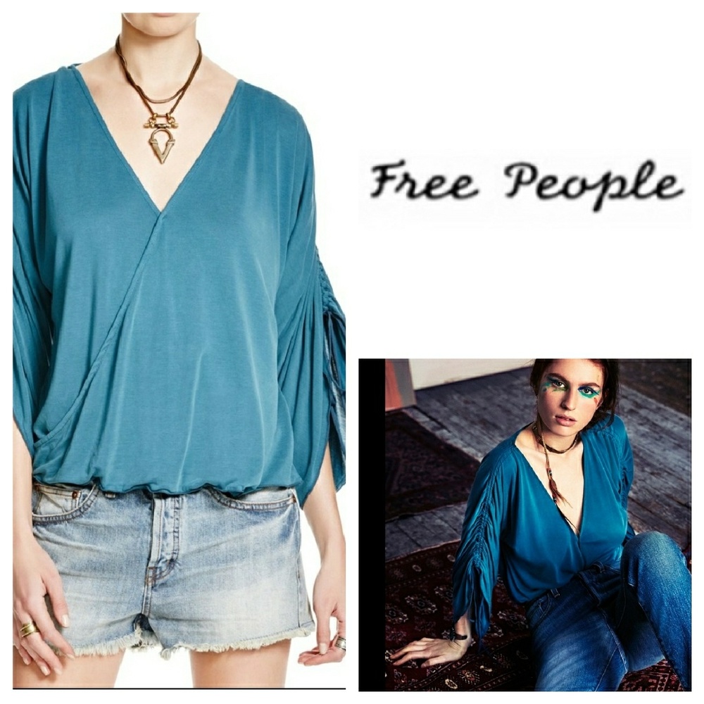 *Final*  HP  9/17 Free People Wrap Ruched Blouse