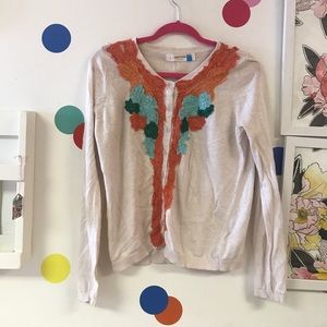 Anthropologie Pink Sparrow Cardigan
