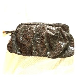 H&M faux alligator clutch