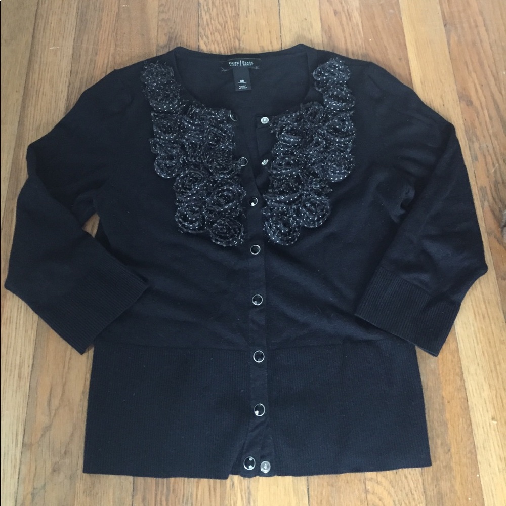 White House Black Market Embellished Cardigan