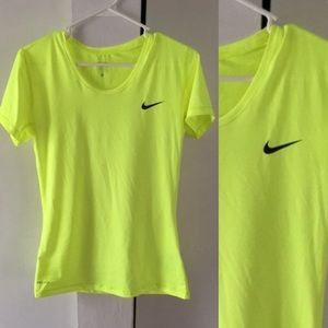 Neon Nike Dri Fit tee