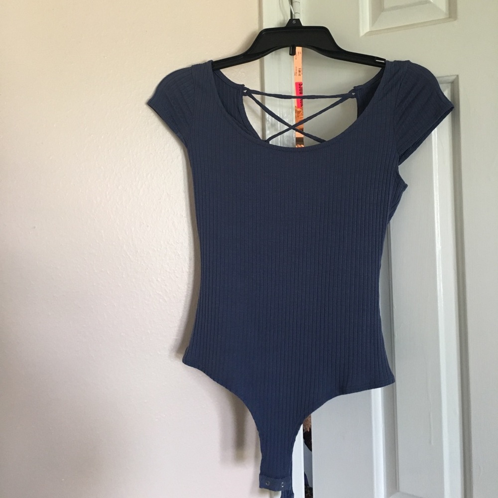 Ribbed Open Back Bodysuit