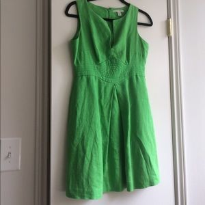 Banana Republic green linen size 4 petite dress