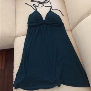 Strapped halter mid length dress