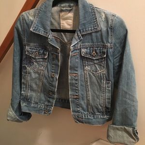 Aeropostale distressed blue jean jacket