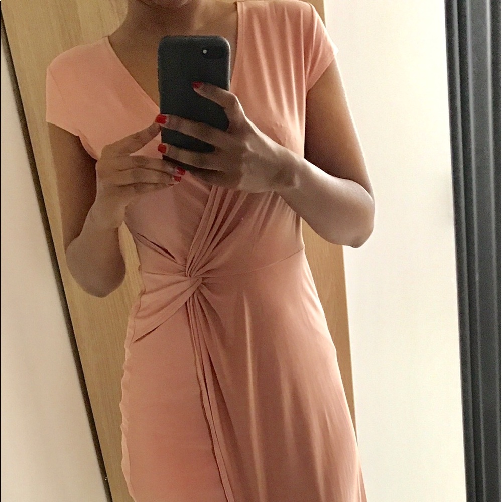 French girl chic in French wrap-style dress