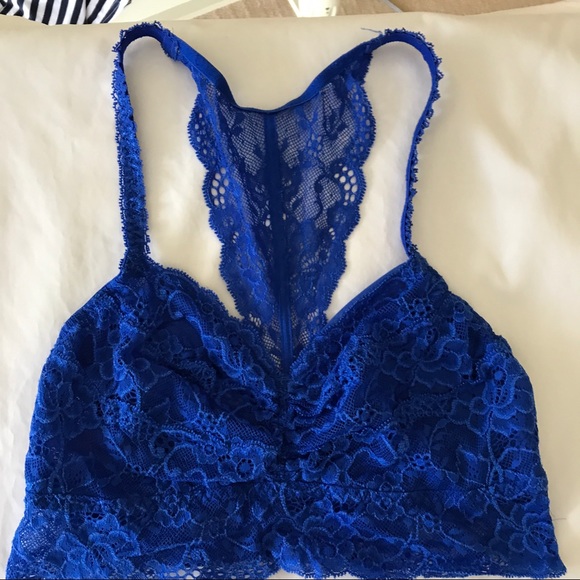 royal blue lace bralette