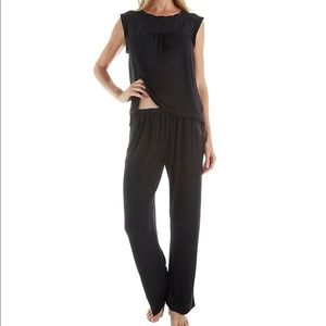 Carole Hochman black modal pajamas chiffon detail