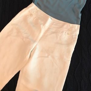 Etcetera White Linen Pants