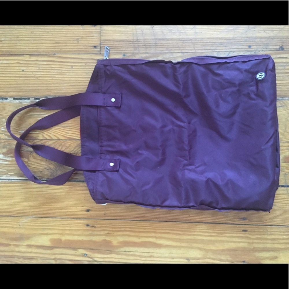 Purple and Pink Lulu Lemon Yoga Gym Bag Tote
