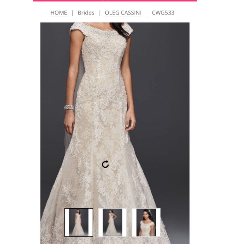 Oleg Cassini wedding gown