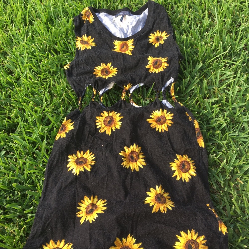 Kendall & Kylie Sunflower Cut Out Dress