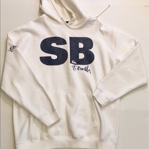 RARE Quiksilver SB St. Bart's White Hoodie Medium