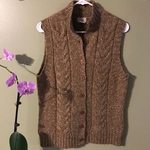 {L.L.Bean} Cable Knit Sleeveless Sweater / Vest