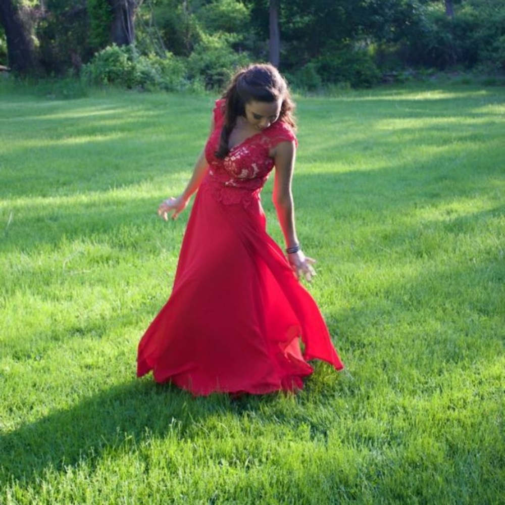 Elegant red dress