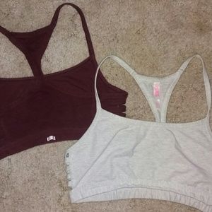 2 NEW UNLINED PINK SPORTS BRAS!