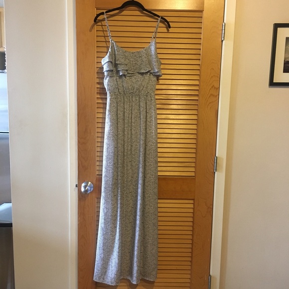 BCBGeneration Black White Flounce Ruffle Maxi - Picture 3 of 5