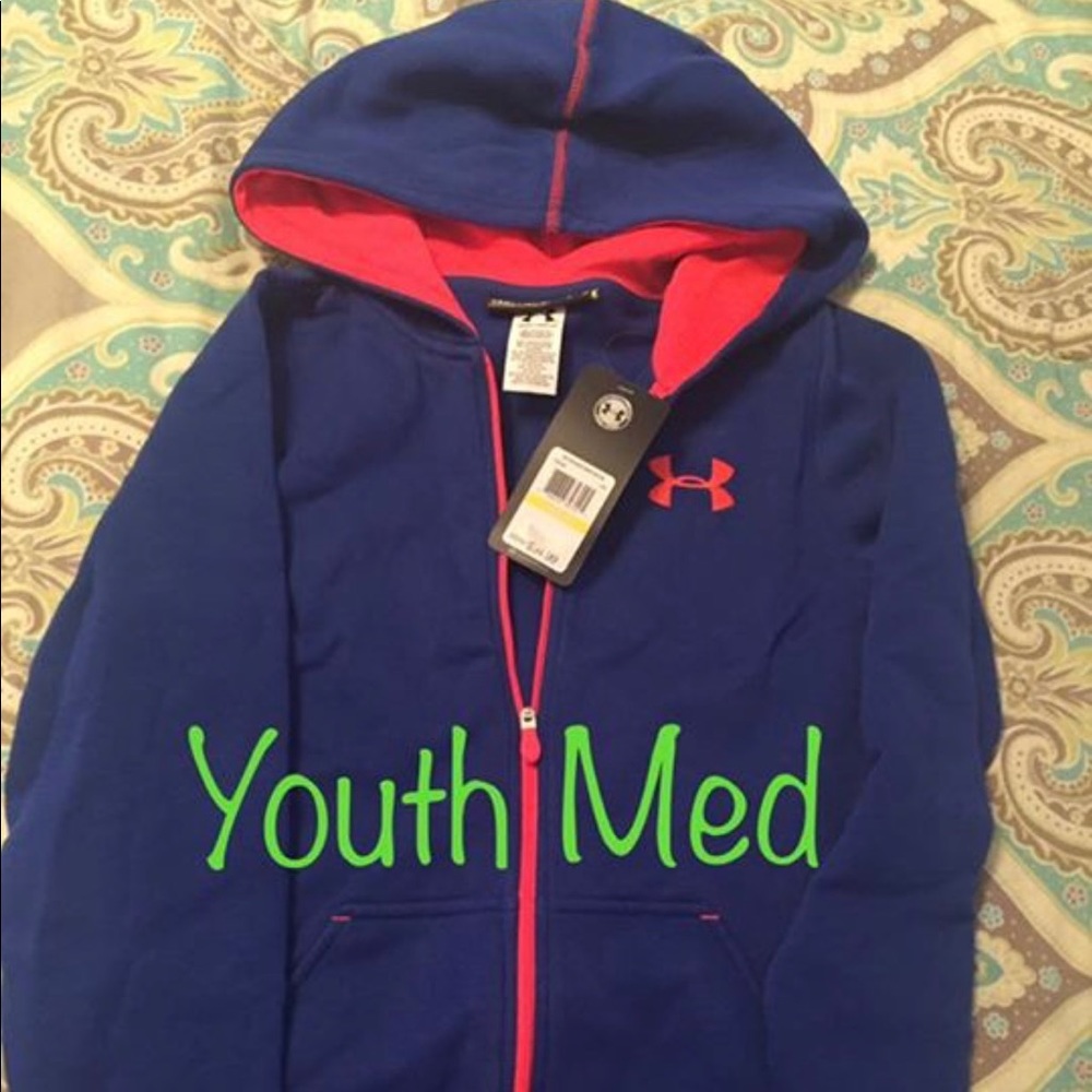 NWT Royal Blue and Pink Under Armour zip up