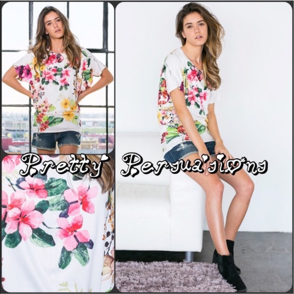 CLEARANCE‼️ NWT Floral Dolman Sleeve Slouchy Top - Picture 7 of 8