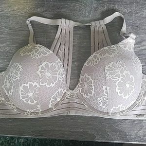 Pink racerback bra