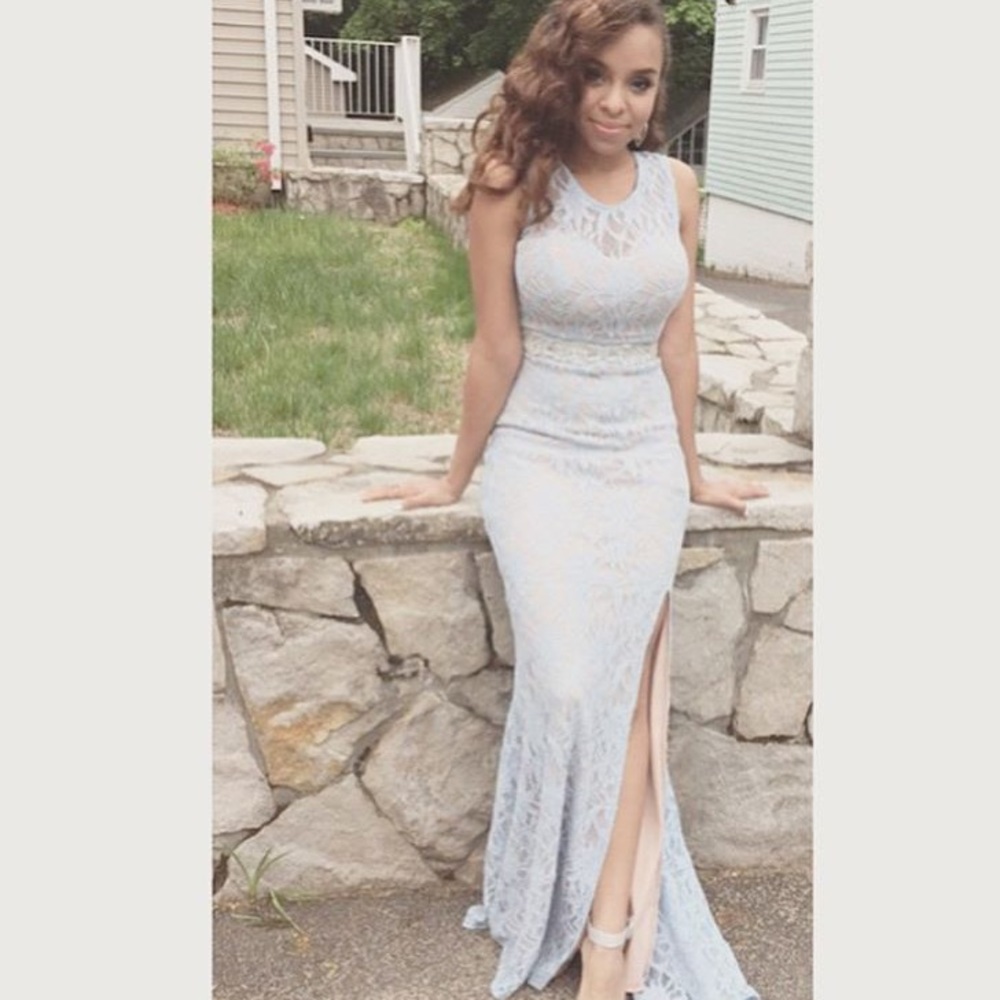 Elegant light blue dress