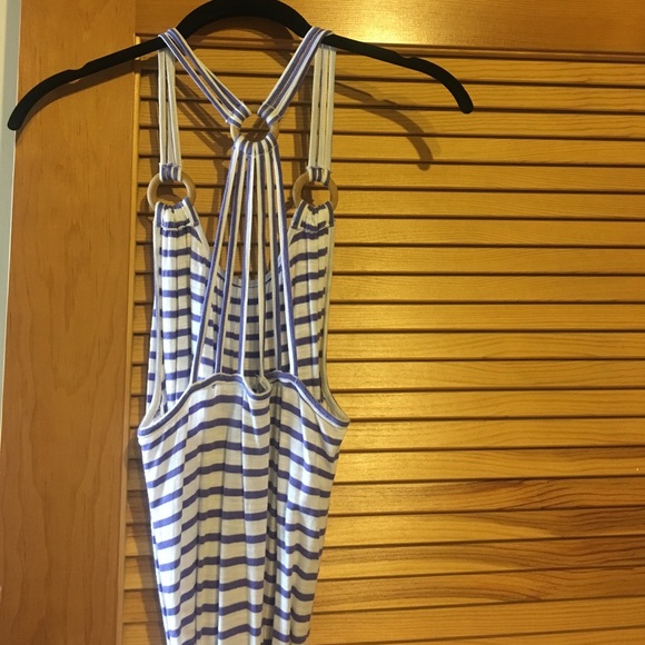 French Connection Purple White Stripe Maxi - Picture 4 of 6