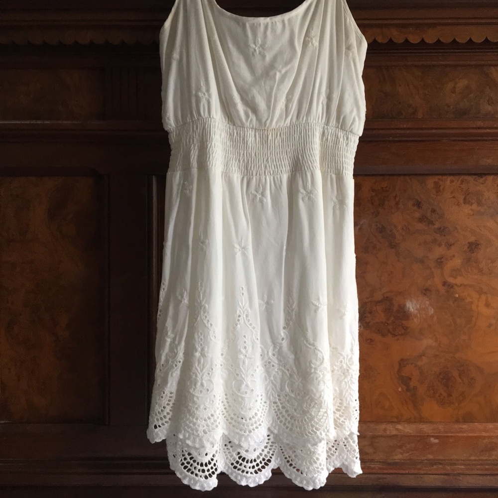 White lace sun dress