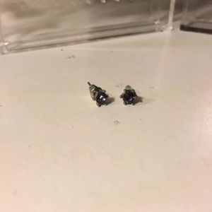 tiny purple stud earrings