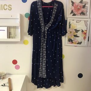 Navy plus size maxi dress