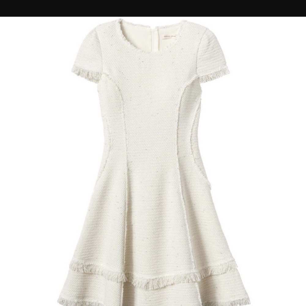Rebecca Taylor white tweed dress