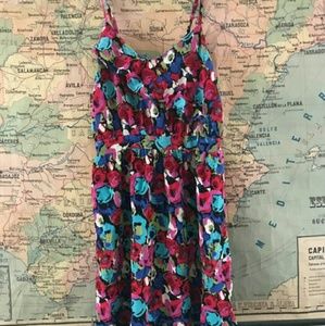 Target Exhilaration Floral Ruffle Dress