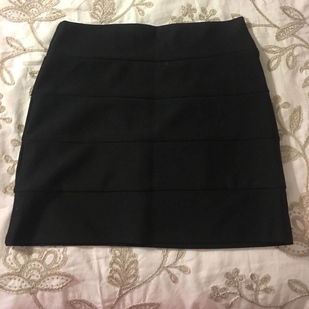 Tight black mini skirt