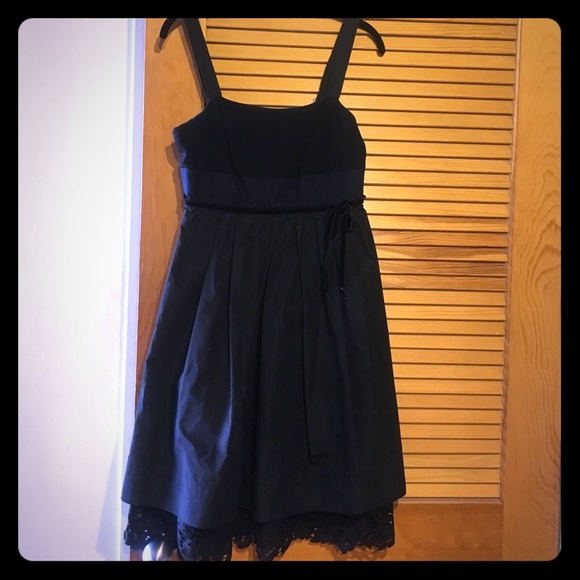 BCBG Black Dress with Navy Trim Style# B160RLC - Picture 1 of 6