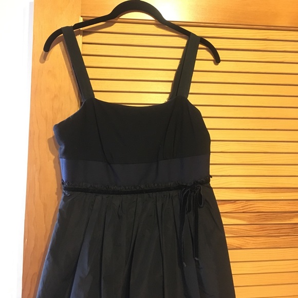 BCBG Black Dress with Navy Trim Style# B160RLC - Picture 3 of 6