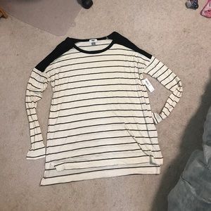 NWT Black and White Stripped Shirt